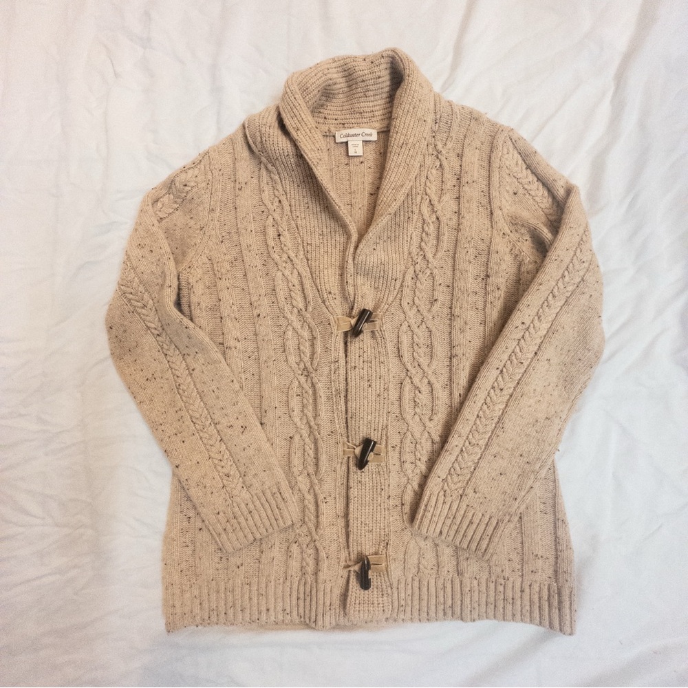 Coldwater Creek Cable Knit Cardigan